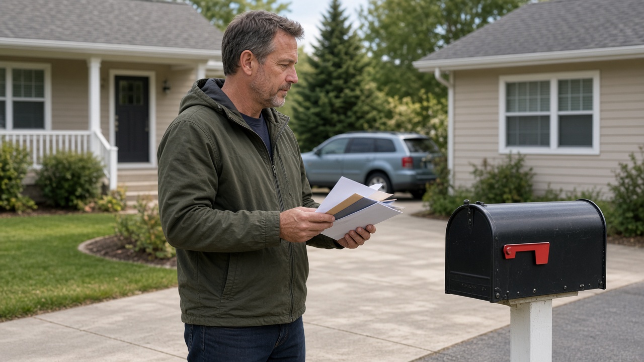 Household mailbox with consumer mail